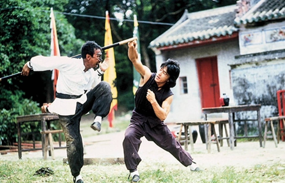 Jackie Chan (right) in Drunken Master.